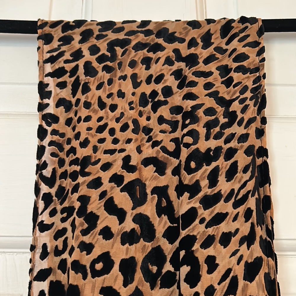 Silk & Rayon Animal Print Scarf